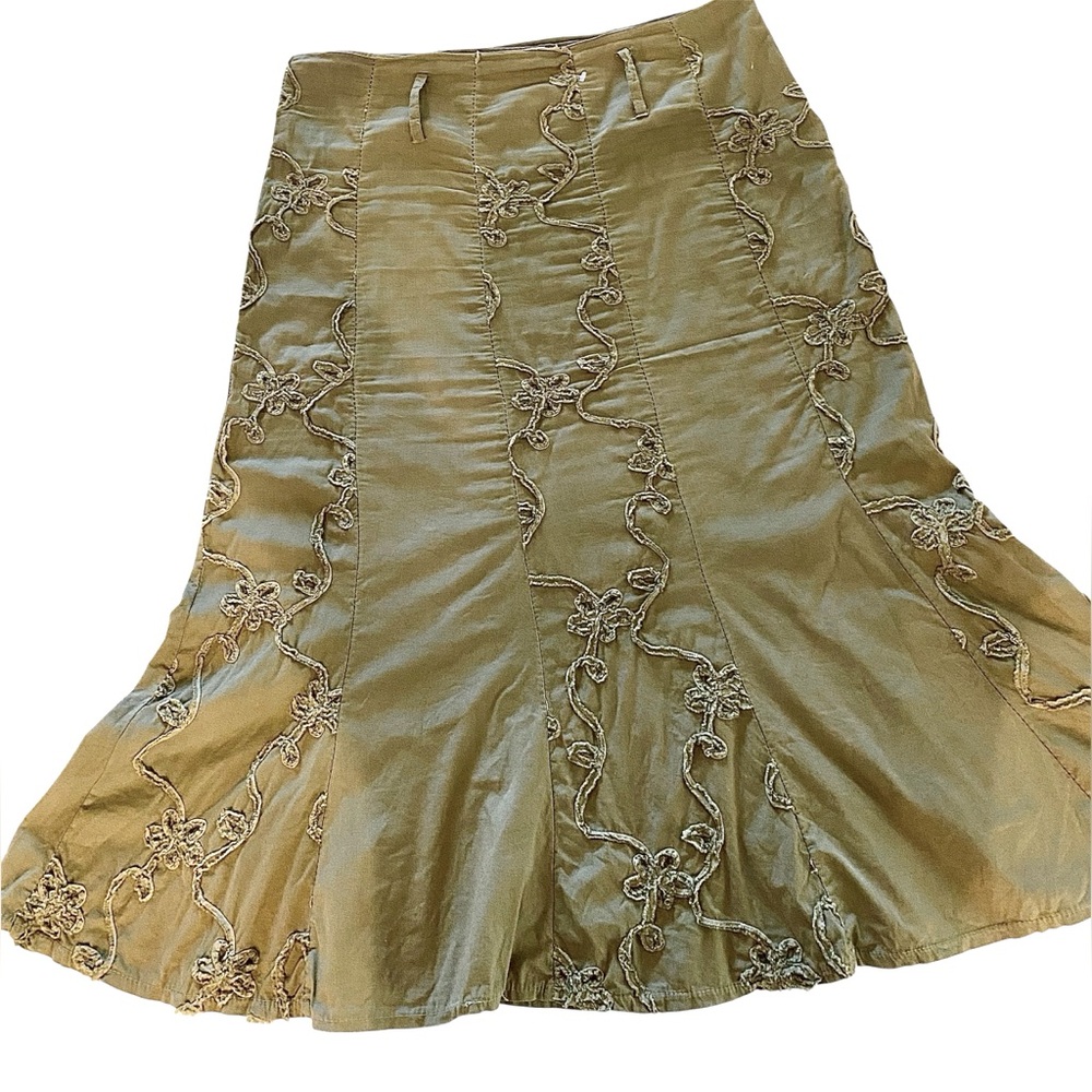 Boho cotton midi skirt M/L